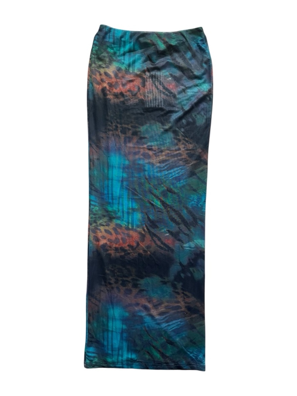 NWT Outcast Kara Maxi Skirt Moody Dark Abstract Animal Print Mesh Size S - Picture 3 of 10